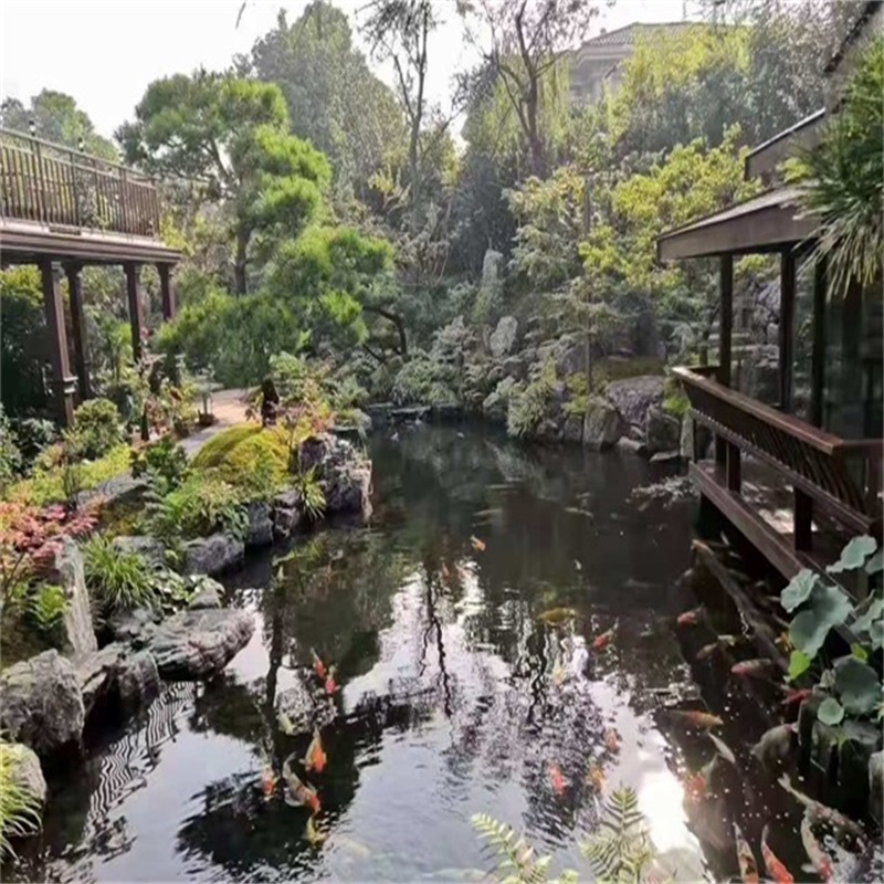 磐石庭院小型鱼池假山图片