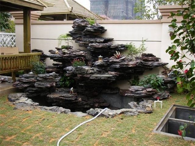 磐石庭院鱼池过滤池改造