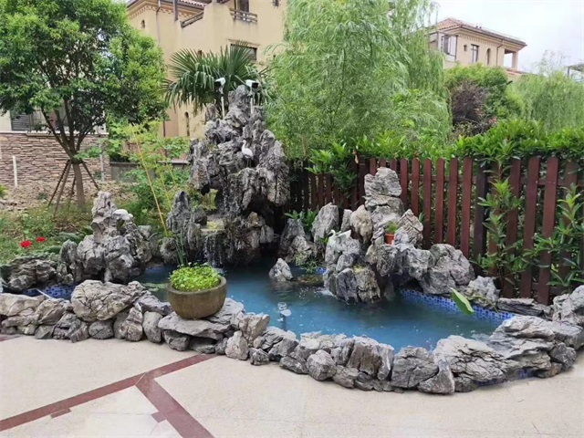 磐石庭院假山鱼池制作方法